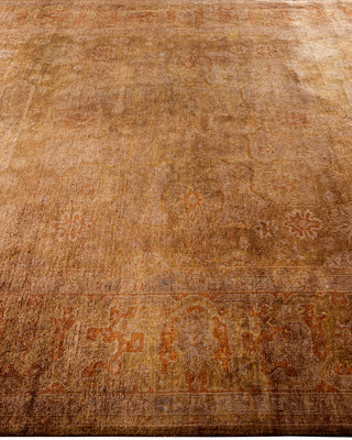 Modern Overdyed Hand Knotted Wool Brown Area Rug 6' 1" x 10' 7"