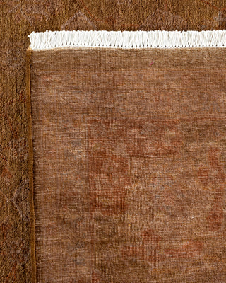 Contemporary Hand Knotted Overdyed Brown Area Rug 6' 1" x 10' 7"