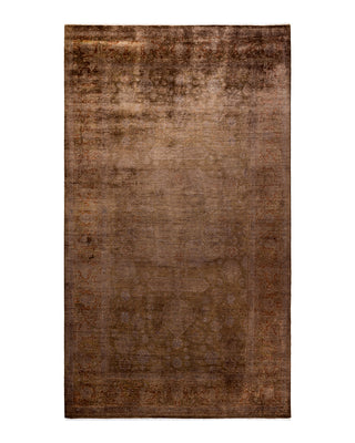 Contemporary Fine Vibrance Brown Wool Area Rug 6' 1" x 10' 7"
