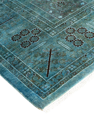 Fine Vibrance, One-of-a-Kind Hand-Knotted Runner Rug  - Blue, 6' 2" x 11' 8"