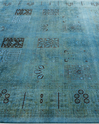 Fine Vibrance, One-of-a-Kind Hand-Knotted Runner Rug  - Blue, 6' 2" x 11' 8"