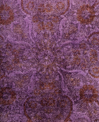 Contemporary Overdyed Wool Hand Knotted Purple Area Rug 6' 1" x 8' 10"