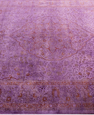 Contemporary Overdyed Wool Hand Knotted Purple Area Rug 6' 1" x 8' 10"