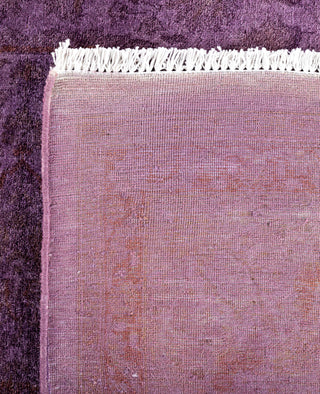 Contemporary Overdyed Wool Hand Knotted Purple Area Rug 6' 1" x 8' 10"