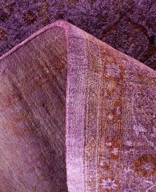 Contemporary Overdyed Wool Hand Knotted Purple Area Rug 6' 1" x 8' 10"
