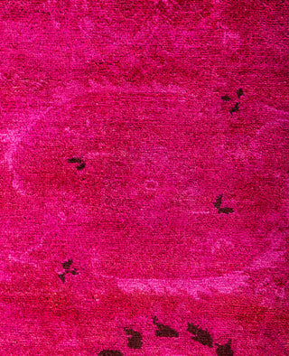 Contemporary Overdyed Wool Hand Knotted Purple Area Rug 6' 1" x 9' 1"