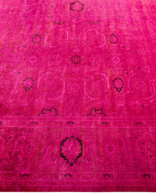 Contemporary Overdyed Wool Hand Knotted Purple Area Rug 6' 1" x 9' 1"