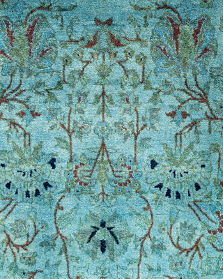 Contemporary Hand-Knotted Overdyed Gray Area Rug 4' 1" x 6' 5"