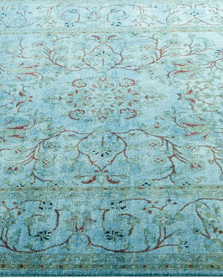 Contemporary Hand-Knotted Overdyed Gray Area Rug 4' 1" x 6' 5"