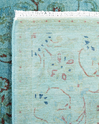 Contemporary Hand-Knotted Overdyed Gray Area Rug 4' 1" x 6' 5"