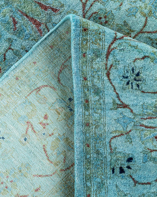 Contemporary Hand-Knotted Overdyed Gray Area Rug 4' 1" x 6' 5"
