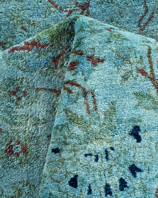 Contemporary Hand-Knotted Overdyed Gray Area Rug 4' 1" x 6' 5"