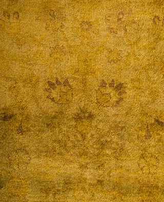 Overdyed Hand-Knotted Wool Modern-Contemporary Gold Area Rug 4' 2" x 6' 2"