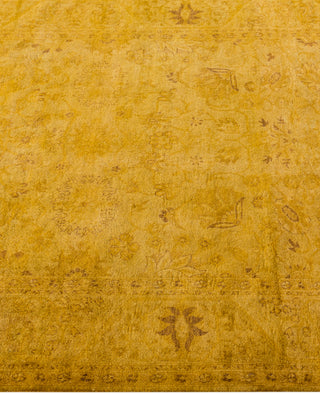 Overdyed Hand-Knotted Wool Modern-Contemporary Gold Area Rug 4' 2" x 6' 2"