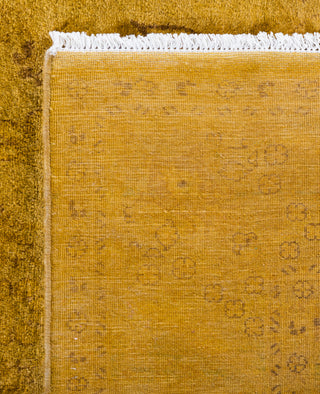 Overdyed Hand-Knotted Wool Modern-Contemporary Gold Area Rug 4' 2" x 6' 2"