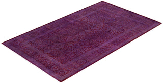Contemporary Fine Vibrance Pink Wool Area Rug - 3' 2" x 5' 3"