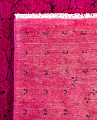 Overdyed One-of-a-Kind Wool Pink Area Rug 12' 1" x 15' 3"