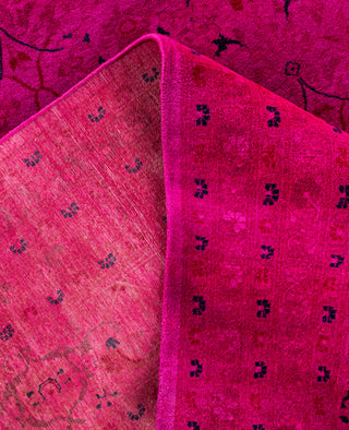 Overdyed One-of-a-Kind Wool Pink Area Rug 12' 1" x 15' 3"