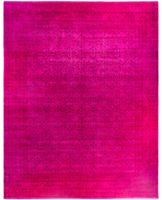 Overdyed One-of-a-Kind Wool Pink Area Rug 12' 1" x 15' 3"