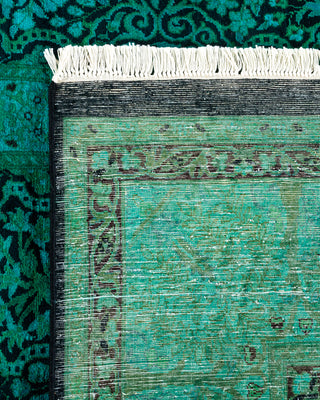 Contemporary Fine Vibrance Black Wool Area Rug - 8' 1" x 9' 0"