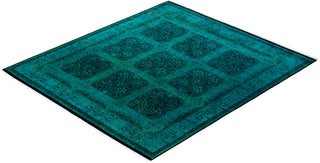 Contemporary Fine Vibrance Black Wool Area Rug - 8' 1" x 9' 0"