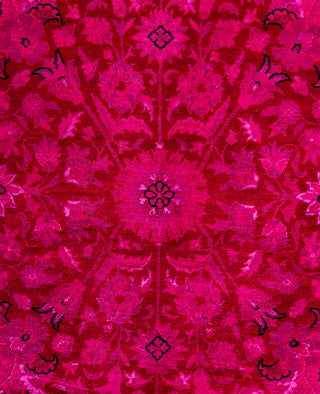 Overdyed Hand-Knotted Wool Modern-Contemporary Pink Area Rug 8' 1" x 10' 6"