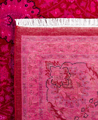 Overdyed Hand-Knotted Wool Modern-Contemporary Pink Area Rug 8' 1" x 10' 6"