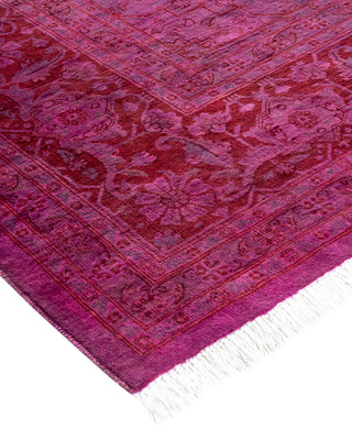 Contemporary Fine Vibrance Pink Wool Area Rug - 8' 2" x 8' 3"