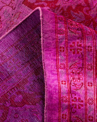 Contemporary Fine Vibrance Pink Wool Area Rug - 8' 2" x 8' 3"