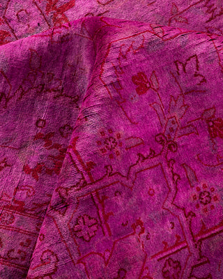 Contemporary Fine Vibrance Pink Wool Area Rug - 8' 2" x 8' 3"