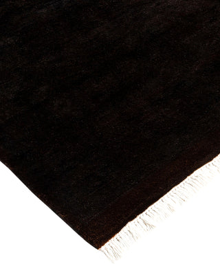 Modern Overdyed Hand Knotted Wool Black Area Rug 10' 2" x 13' 7"