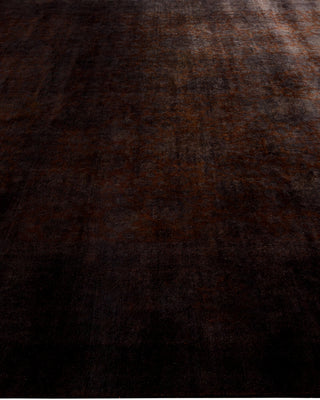 Contemporary Hand Knotted Overdyed Black Area Rug 10' 2" x 13' 7"