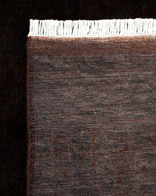 Contemporary Hand Knotted Overdyed Black Area Rug 10' 2" x 13' 7"