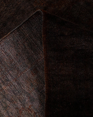 Contemporary Hand Knotted Overdyed Black Area Rug 10' 2" x 13' 7"