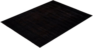 Contemporary Hand Knotted Overdyed Black Area Rug 10' 2" x 13' 7"