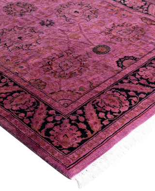 Overdyed Hand-Knotted Wool Modern-Contemporary Purple Runner 3' 0" x 8' 2"