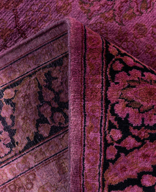Overdyed Hand-Knotted Wool Modern-Contemporary Purple Runner 3' 0" x 8' 2"