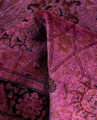 Overdyed Hand-Knotted Wool Modern-Contemporary Purple Runner 3' 0" x 8' 2"