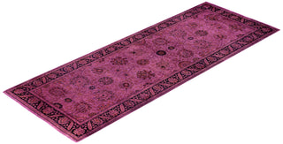 Overdyed Hand-Knotted Wool Modern-Contemporary Purple Runner 3' 0" x 8' 2"