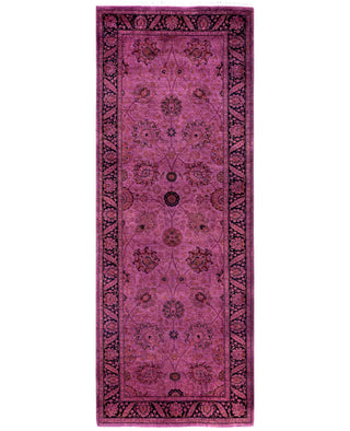 Overdyed Hand-Knotted Wool Modern-Contemporary Purple Runner 3' 0" x 8' 2"