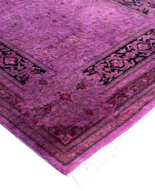 Overdyed Hand-Knotted Wool Modern-Contemporary Purple Runner 3' 0" x 12' 10"