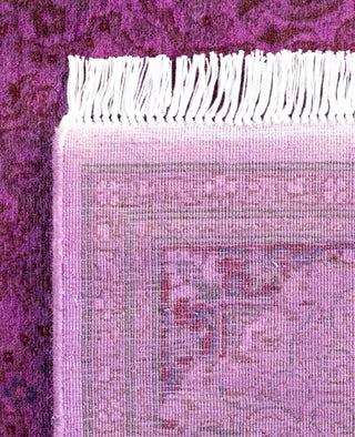 Overdyed Hand-Knotted Wool Modern-Contemporary Purple Runner 3' 0" x 12' 10"