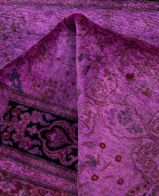 Overdyed Hand-Knotted Wool Modern-Contemporary Purple Runner 3' 0" x 12' 10"