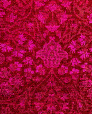 Overdyed Hand-Knotted Wool Modern-Contemporary Pink Runner 2' 6" x 6' 2"