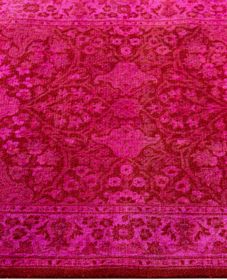 Overdyed Hand-Knotted Wool Modern-Contemporary Pink Runner 2' 6" x 6' 2"