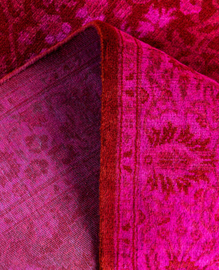 Overdyed Hand-Knotted Wool Modern-Contemporary Pink Runner 2' 6" x 6' 2"