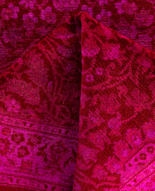 Overdyed Hand-Knotted Wool Modern-Contemporary Pink Runner 2' 6" x 6' 2"