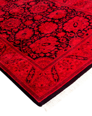 Modern Overdyed Hand Knotted Wool Red Runner 2' 6" x 8' 10"