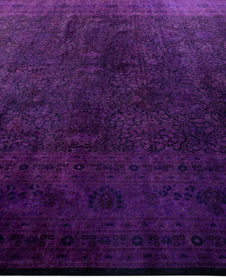 Overdyed One-of-a-Kind Wool Purple Area Rug 10' 0" x 16' 10"