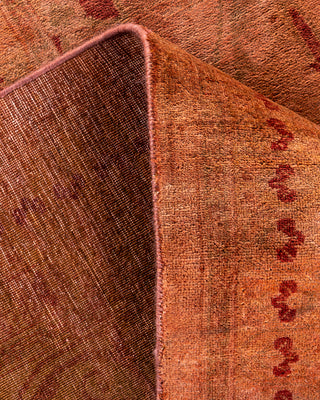 Overdyed Hand-Knotted Brown Area Rug 9' 3" x 11' 10"